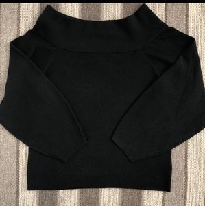 H&M black oversized collar sweater XS NWT